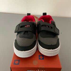 Kids Black and Pink Shoes